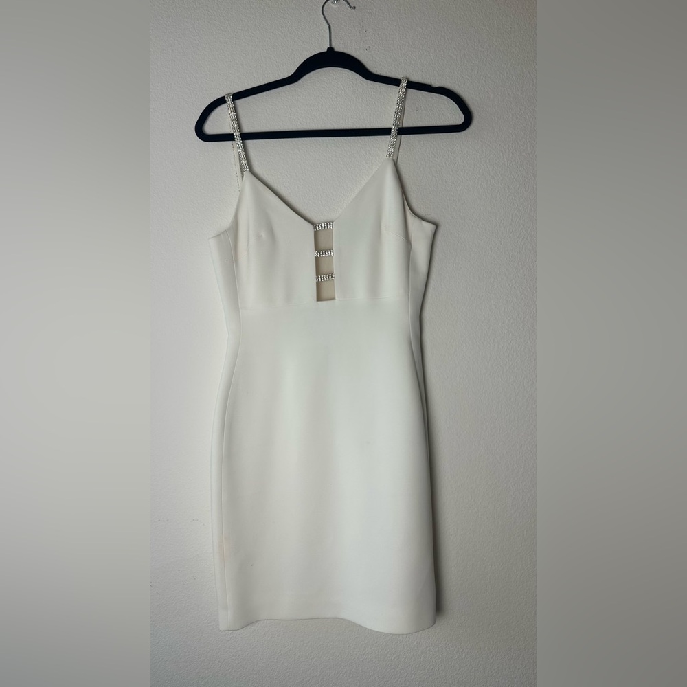 David Koma White Embellished Mini Dress (bridal)